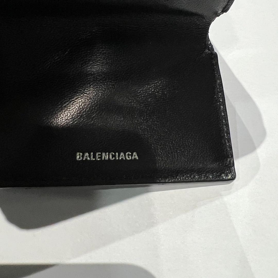 BALENCIAGA B ロゴ レザー ウォレット バレンシアガ 三つ折り 財布