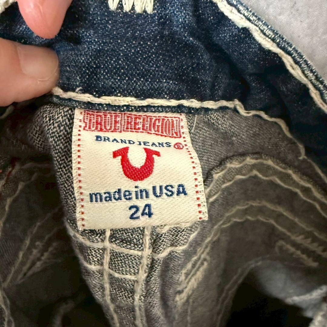 ✴️トゥルーレリジョン　希少　00s　製USA　極太白ステッチ　W24