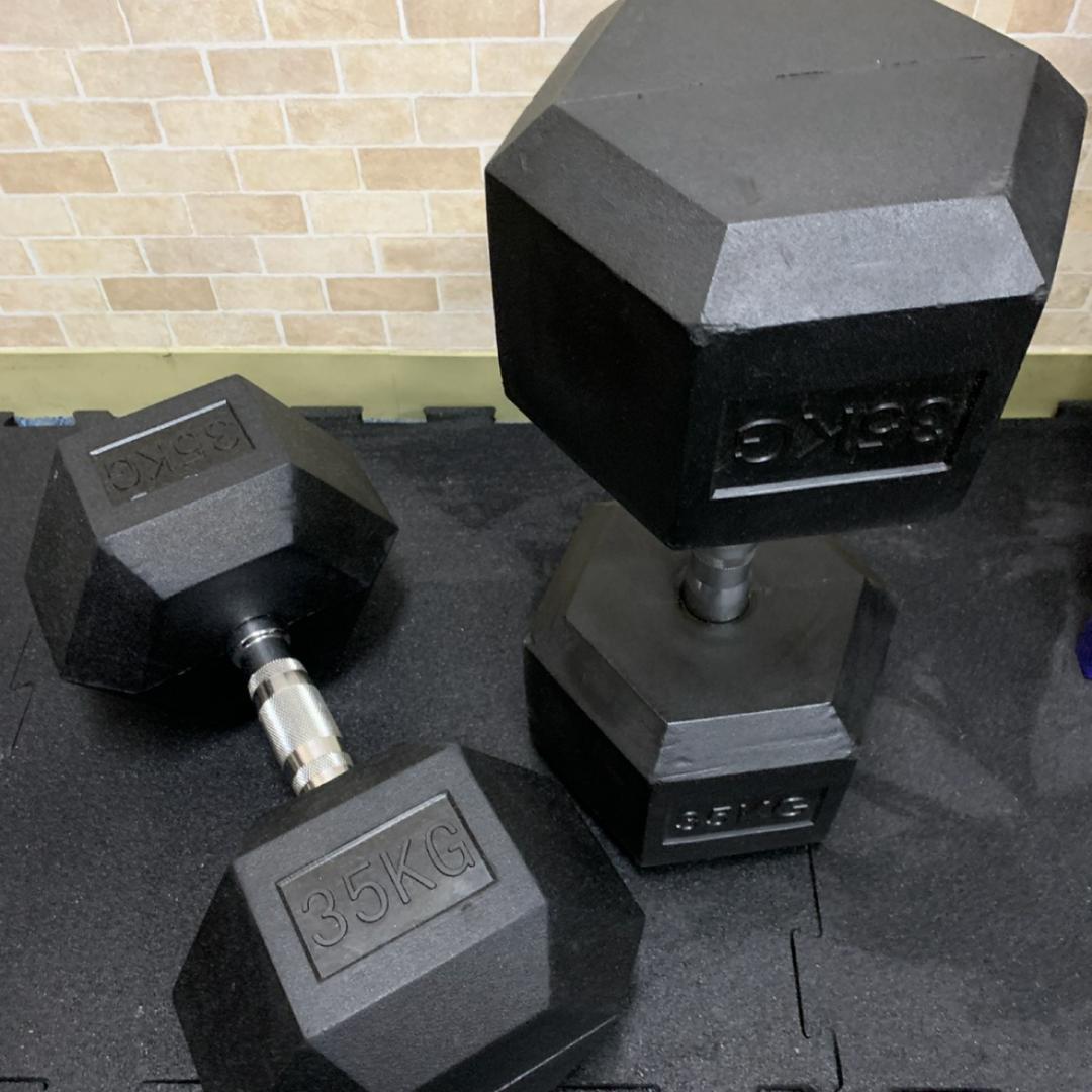 ラバー ヘックス ダンベル 40kg × 2個 セット