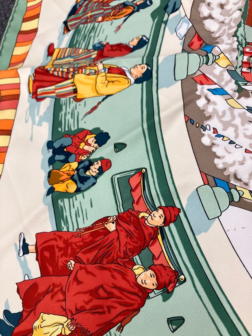 値下げ！美品　エルメス カレ90 PRIERES AU VENT 風の中の祈り