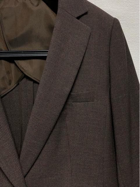 新品☆13号L♪チェック柄♪ウール調9分丈パンツスーツ♪お仕事・通勤☆r198