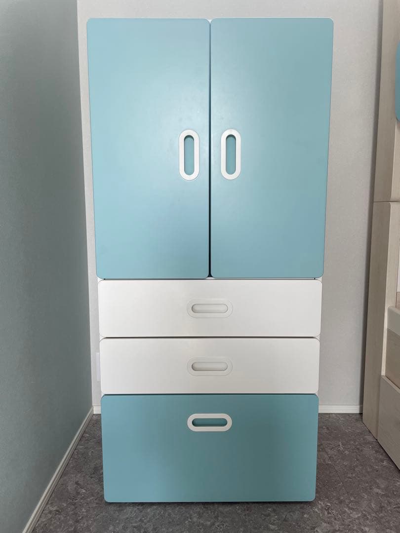 【匿名・送料込み】IKEA STUVA ワードローブ キッズ 水色 洋服ダンス