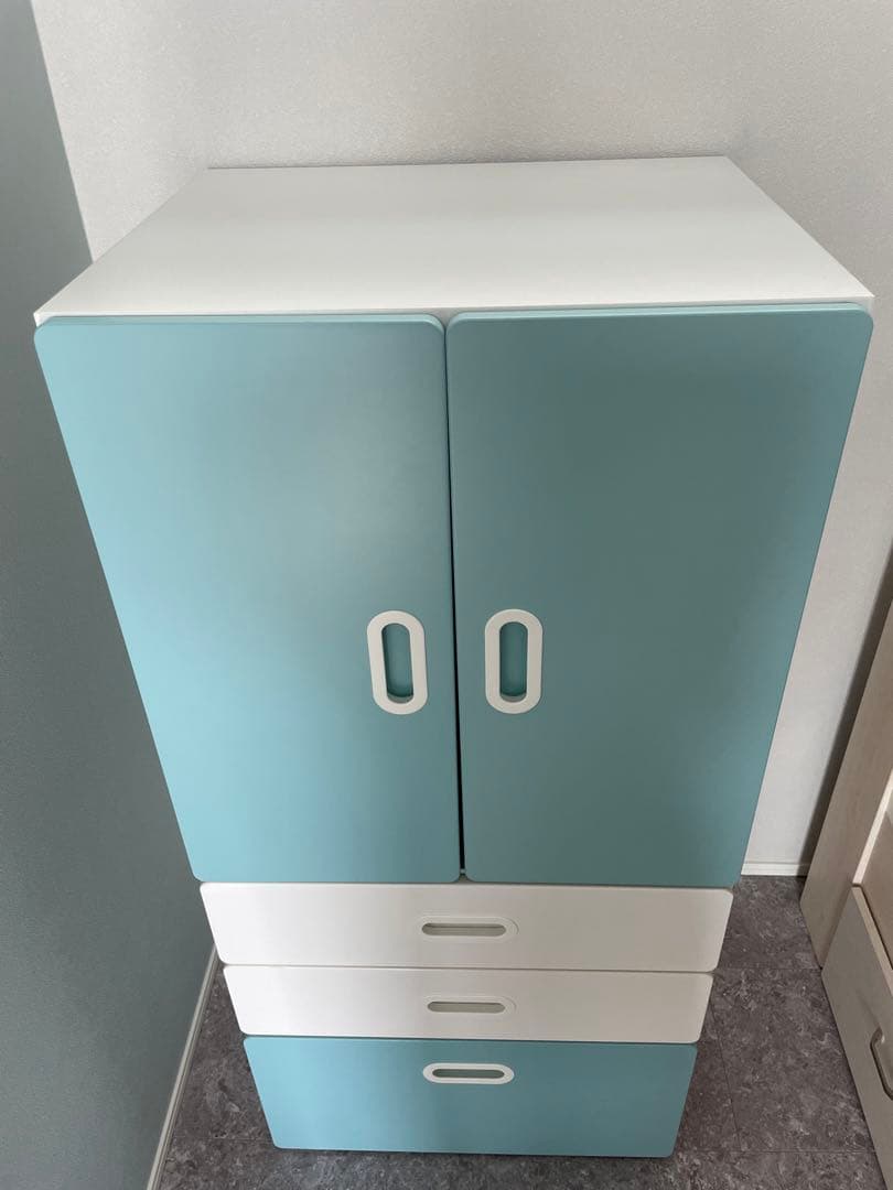 【匿名・送料込み】IKEA STUVA ワードローブ キッズ 水色 洋服ダンス
