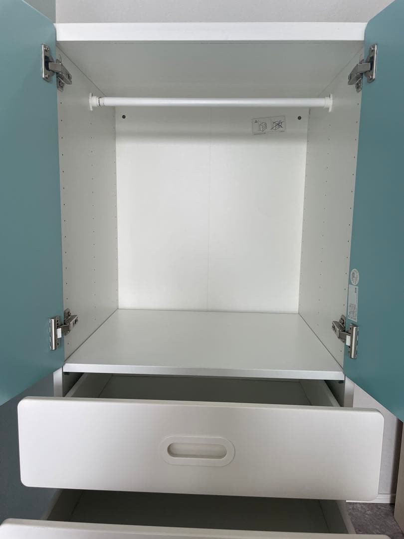 【匿名・送料込み】IKEA STUVA ワードローブ キッズ 水色 洋服ダンス
