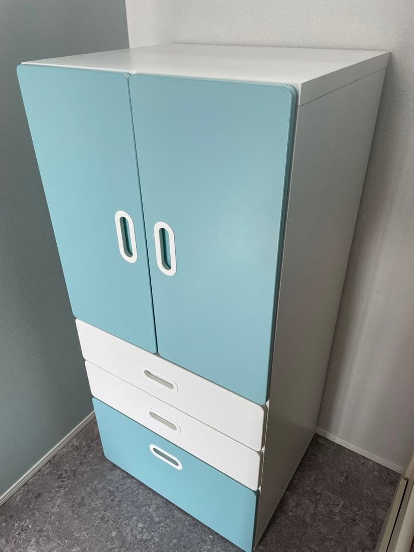 【匿名・送料込み】IKEA STUVA ワードローブ キッズ 水色 洋服ダンス