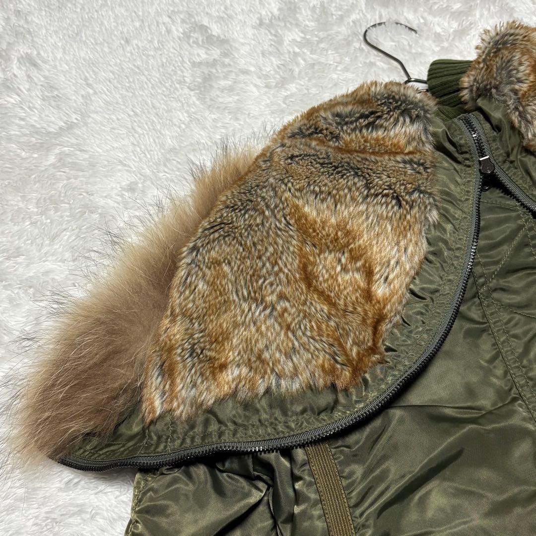 希少 美品 AVIREX N-2B ミリタリー ジャケット y2k ファー 短丈