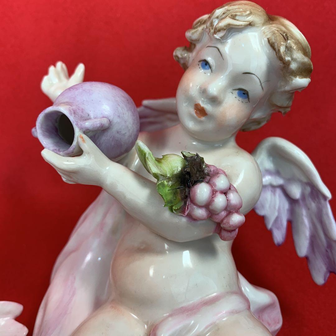 イタリーCAPODIMONTE カポデモンテ Angelエンジェルぶどう壁掛け