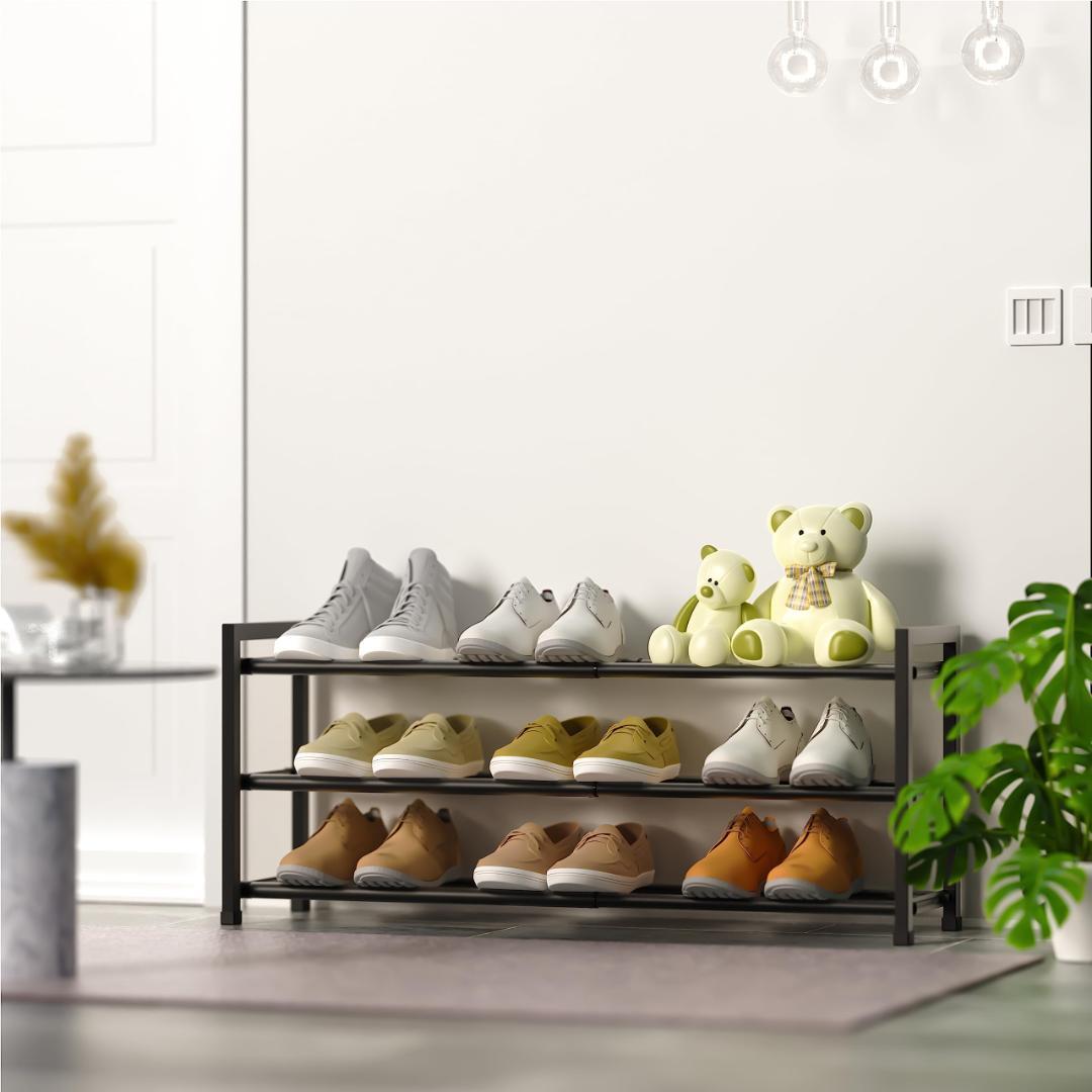 調節可能シューズラック - 空間最適化、耐久性とスタイル 3段