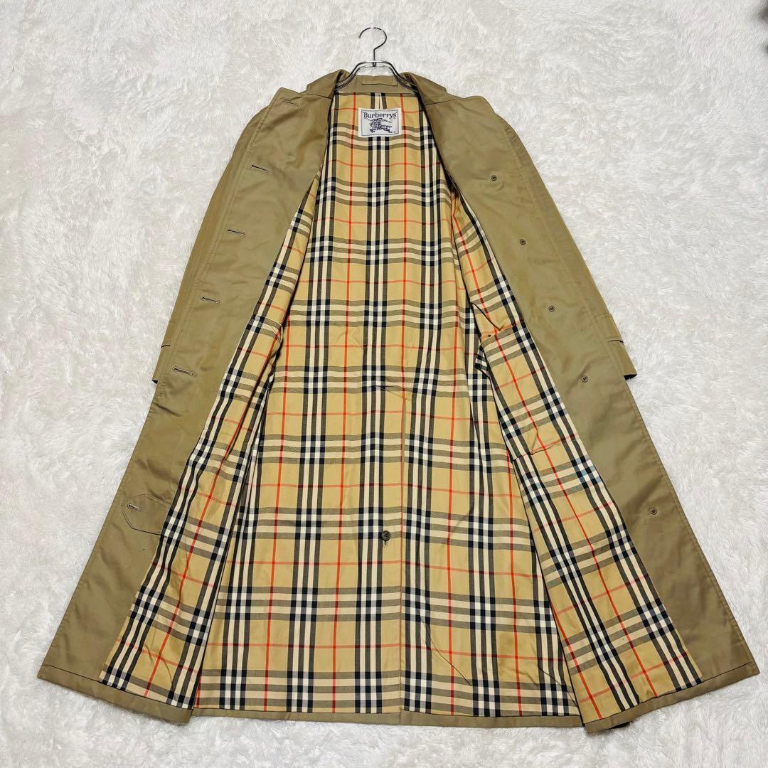90s バーバリーズ ステンカラー ノバチェック ベージュ コート 2XL