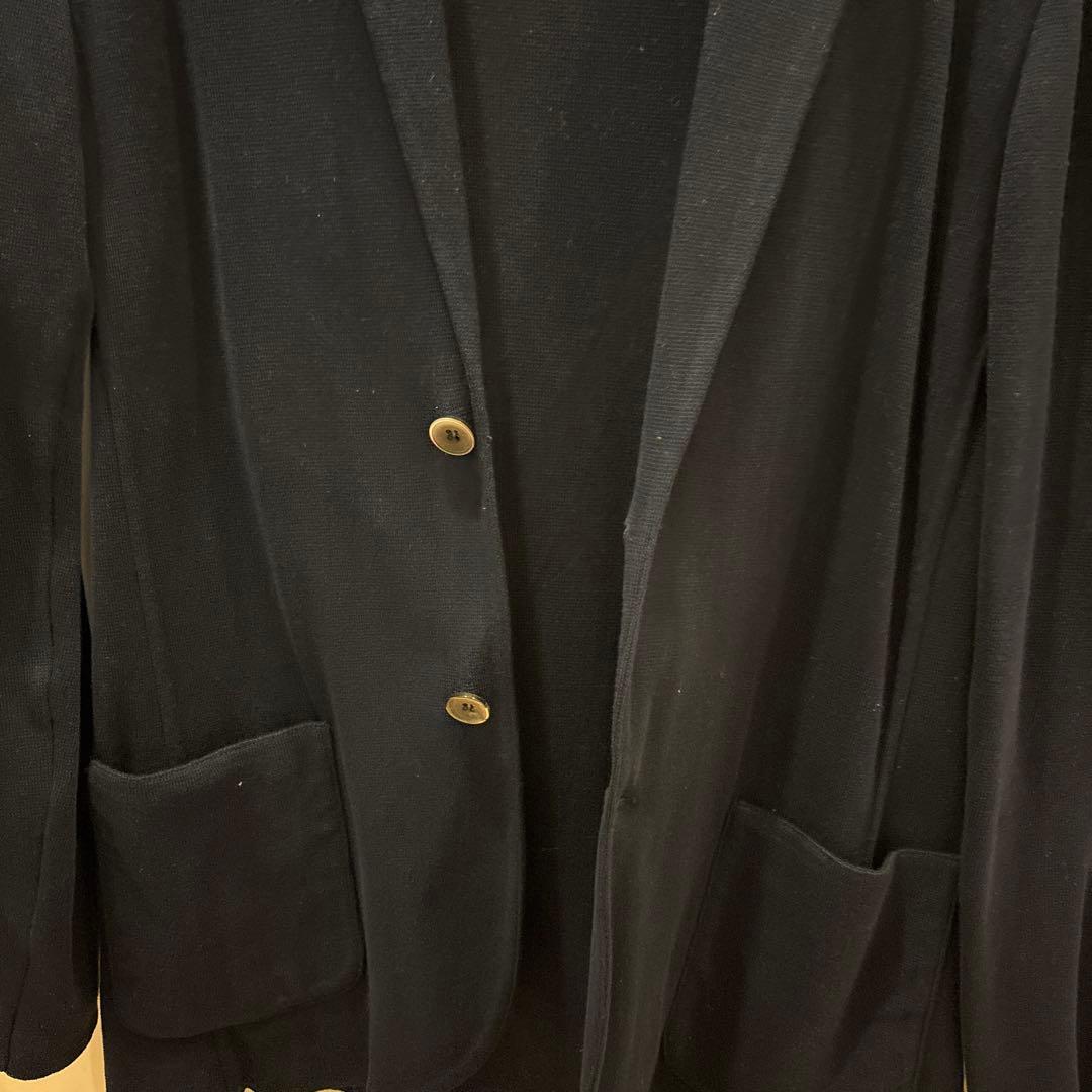 Lardini ネイビー ブレザー風カーディガン
