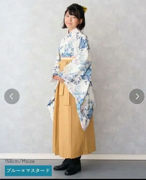 簡単着付け　髪飾り付き　小学生袴 卒業式　Mサイズ　スイートマミー