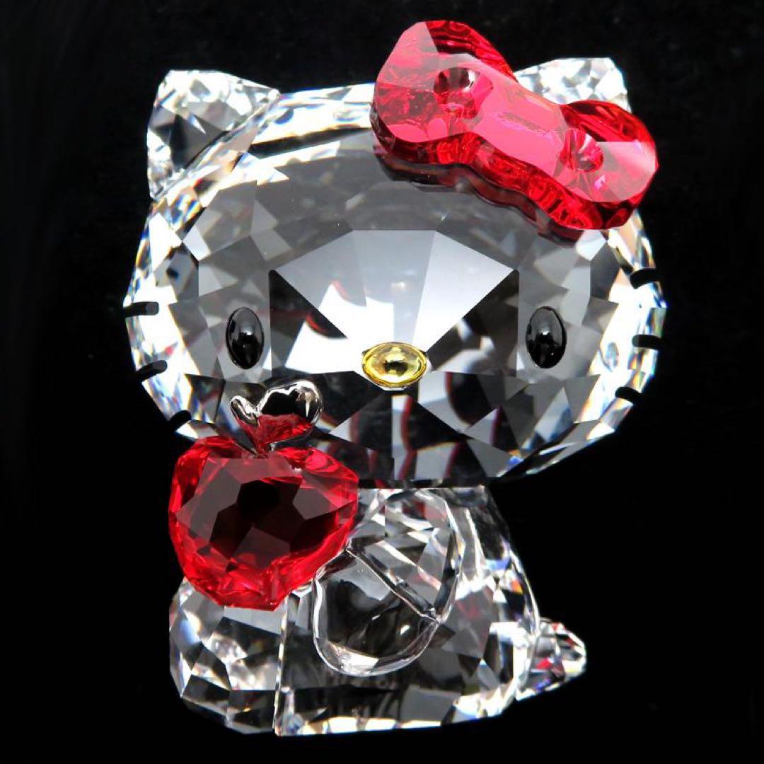 【8日まで‼️】SWAROVSKI キティ 赤りんご 置物