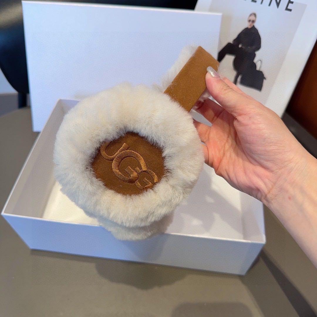 UGG ファー 耳あて シープスキンイヤーマフ[アグ] 秋冬 耳を保暖ブラウン