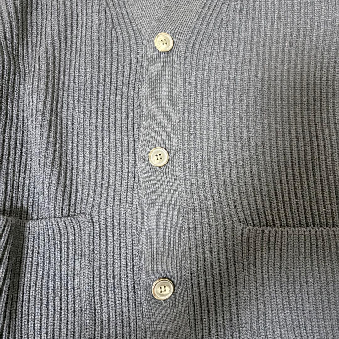 トップス BATONER SOLID WOOL RIB CARDIGAN / NAVY