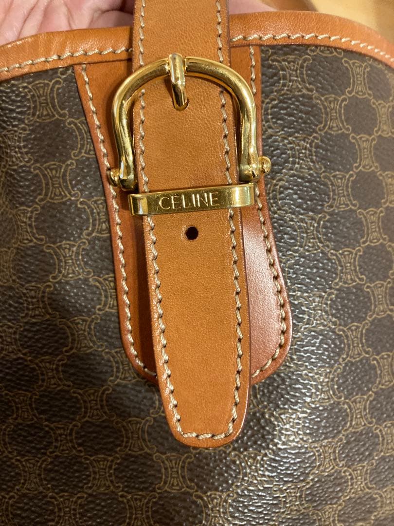 W*!様 CELINE セリーヌ マカダム トートバッグ レザー