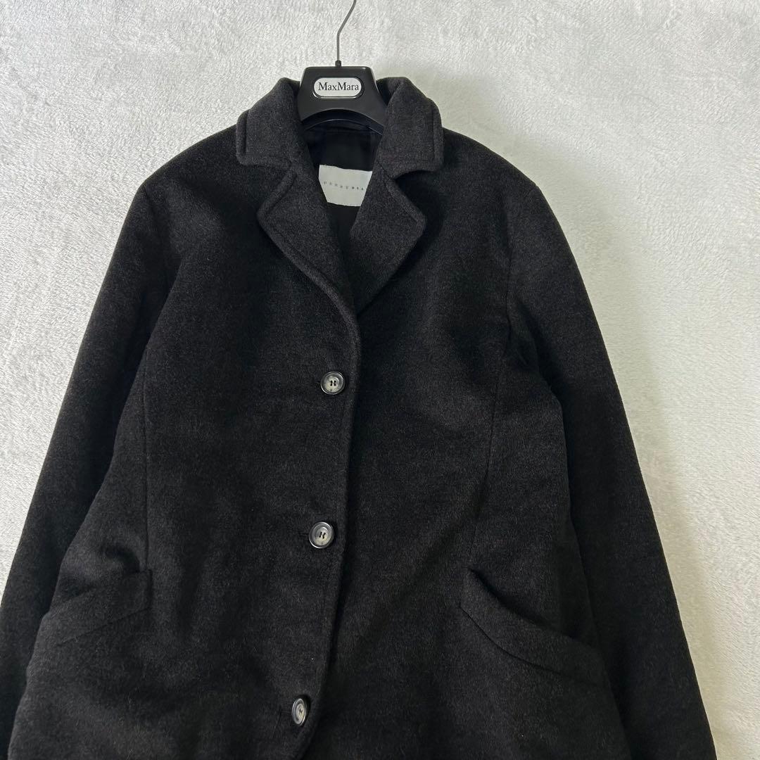 美品✨着丈120✨マックスマーラ　ペニーブラック　綺麗　マキシ丈　ロングコート