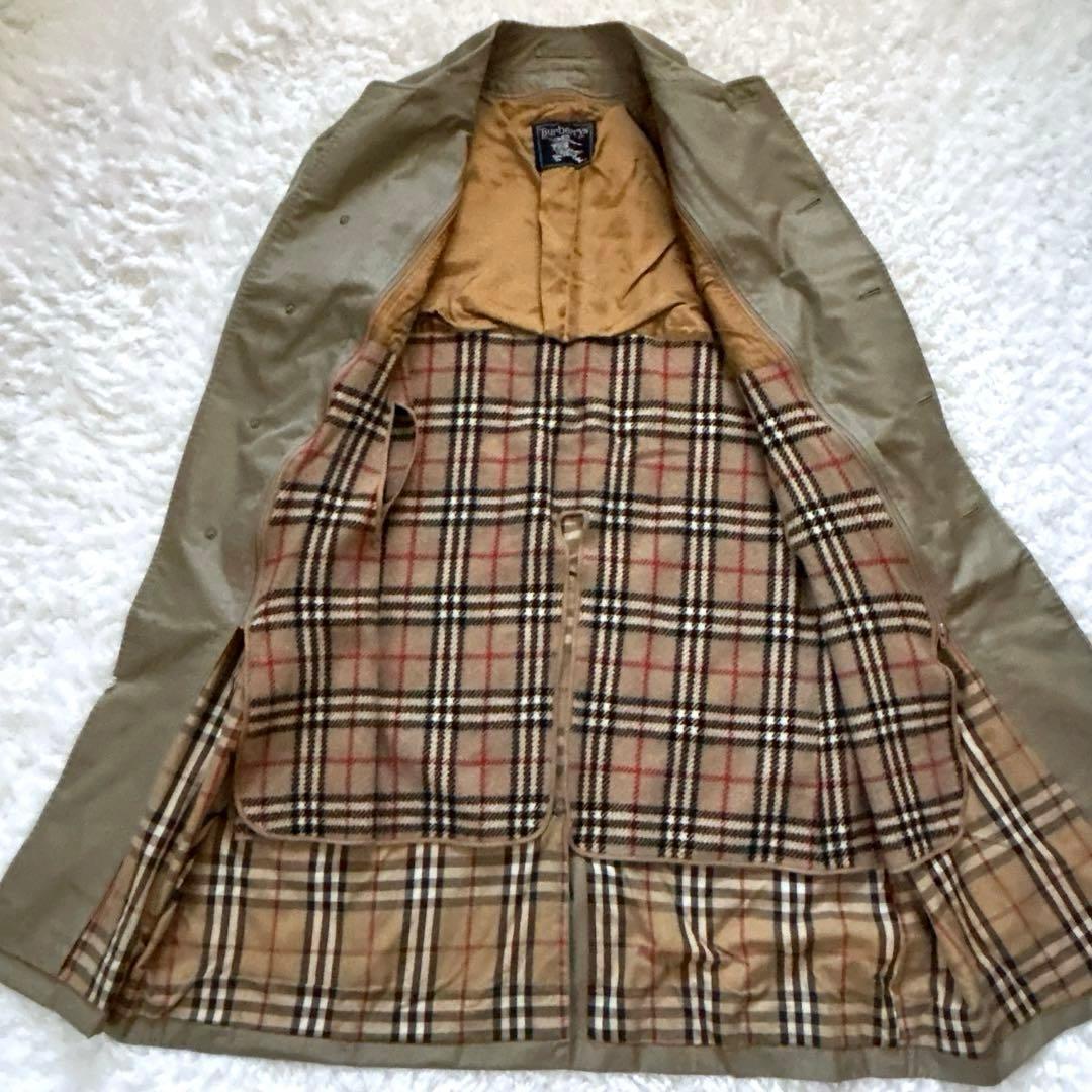 ケイ227様バーバリー ステンカラーコート カーキ ライナー ノバチェック XL