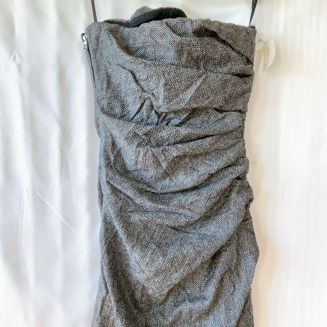 レア✨D&G ドレープデザイン スリップドレス 【XS】海外輸入古着　1点もの