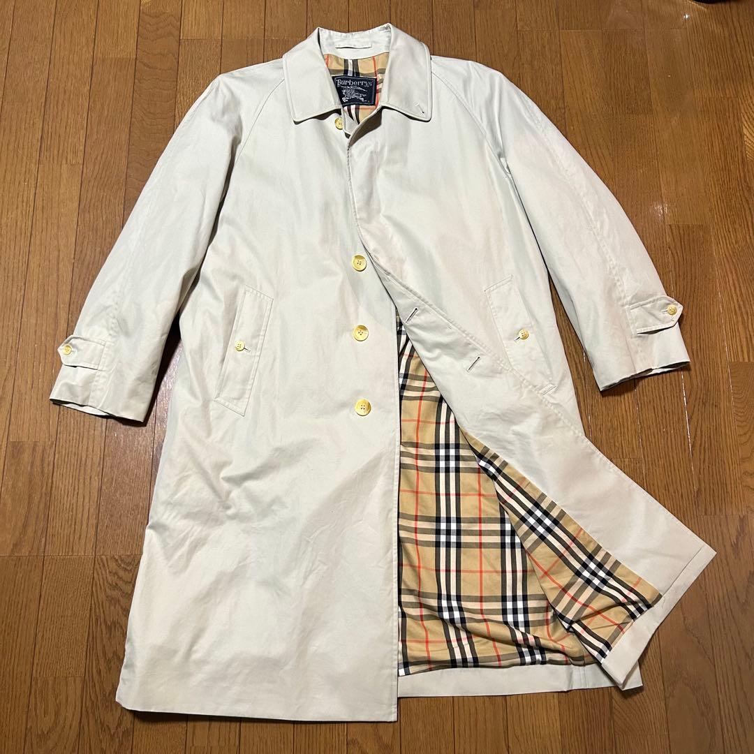 Lサイズ相当！Burberry's バーバリーズ 古着ロングコート ノバチェック