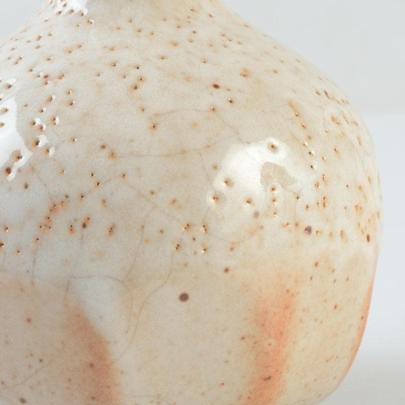 北大路魯山人作　志野焼　徳利　酒器　竹腰長生極め箱　V　9610