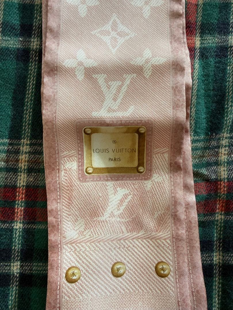 【未使用保管】ルイヴィトン バンドー ニューデニム シルクスカーフ