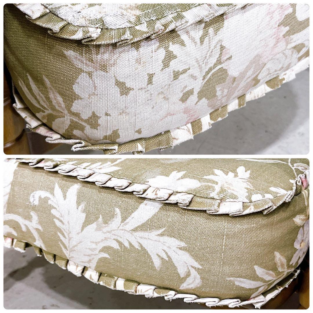 【稀少】karimokuカリモク アームチェア コロニアル フリージアグリーン①