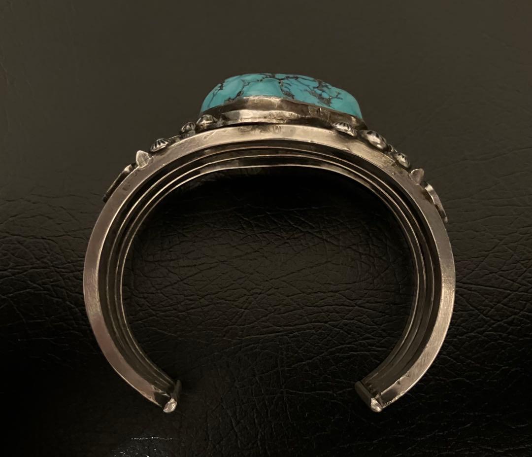 最終値下げNAVAJOナバホOscar Alexiusナゲットターコイズバングル