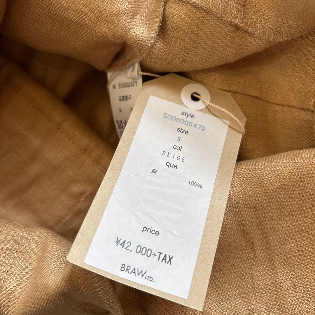 【未使用タグ付】nowos｜リネンサファリジャケット　ベージュ