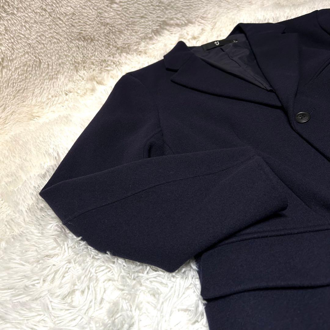 未使用級✨】UNIQLO＋J ウールブレンドチェスターコート L ネイビー