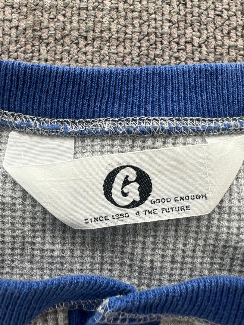 希少90s GOODENOUGH ヘンリーネックワッフル Mサイズ 藤原ヒロシ