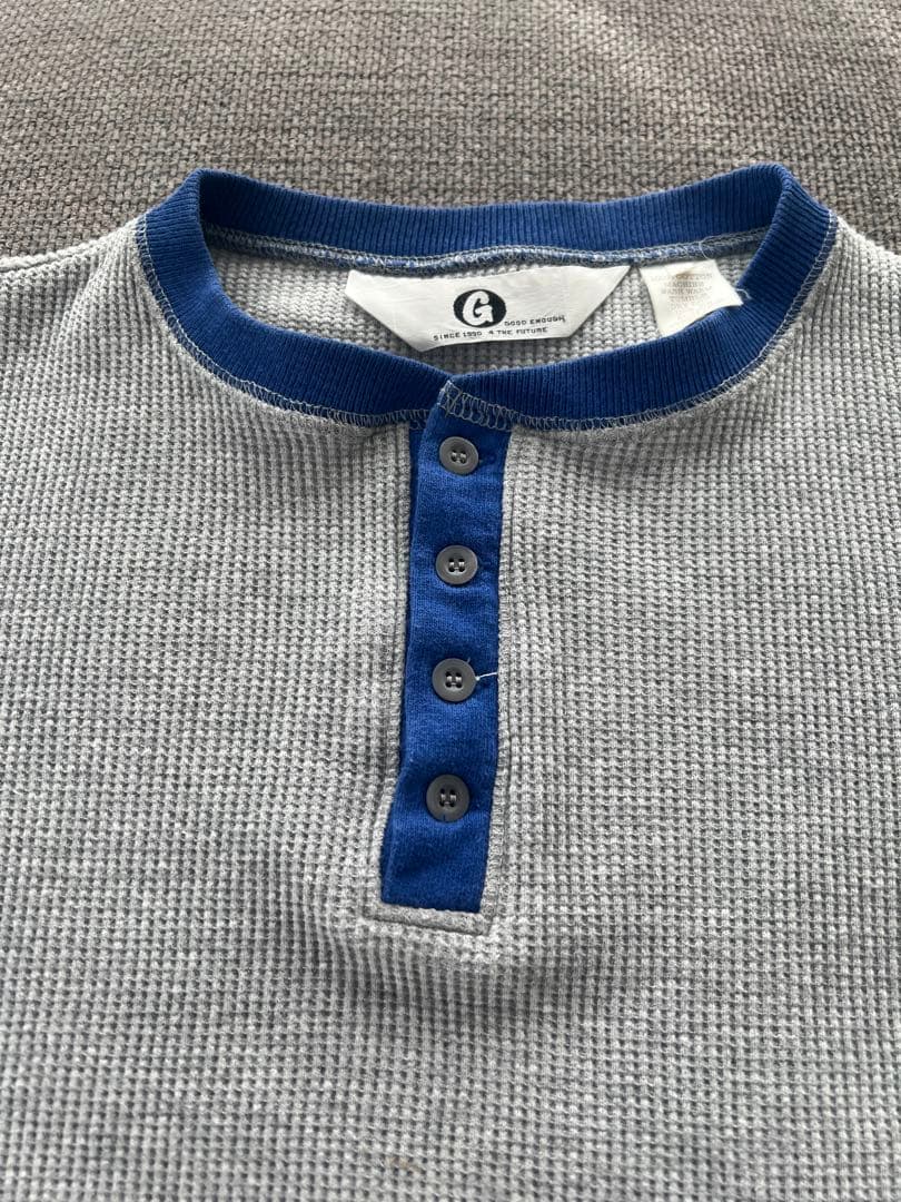 希少90s GOODENOUGH ヘンリーネックワッフル Mサイズ 藤原ヒロシ