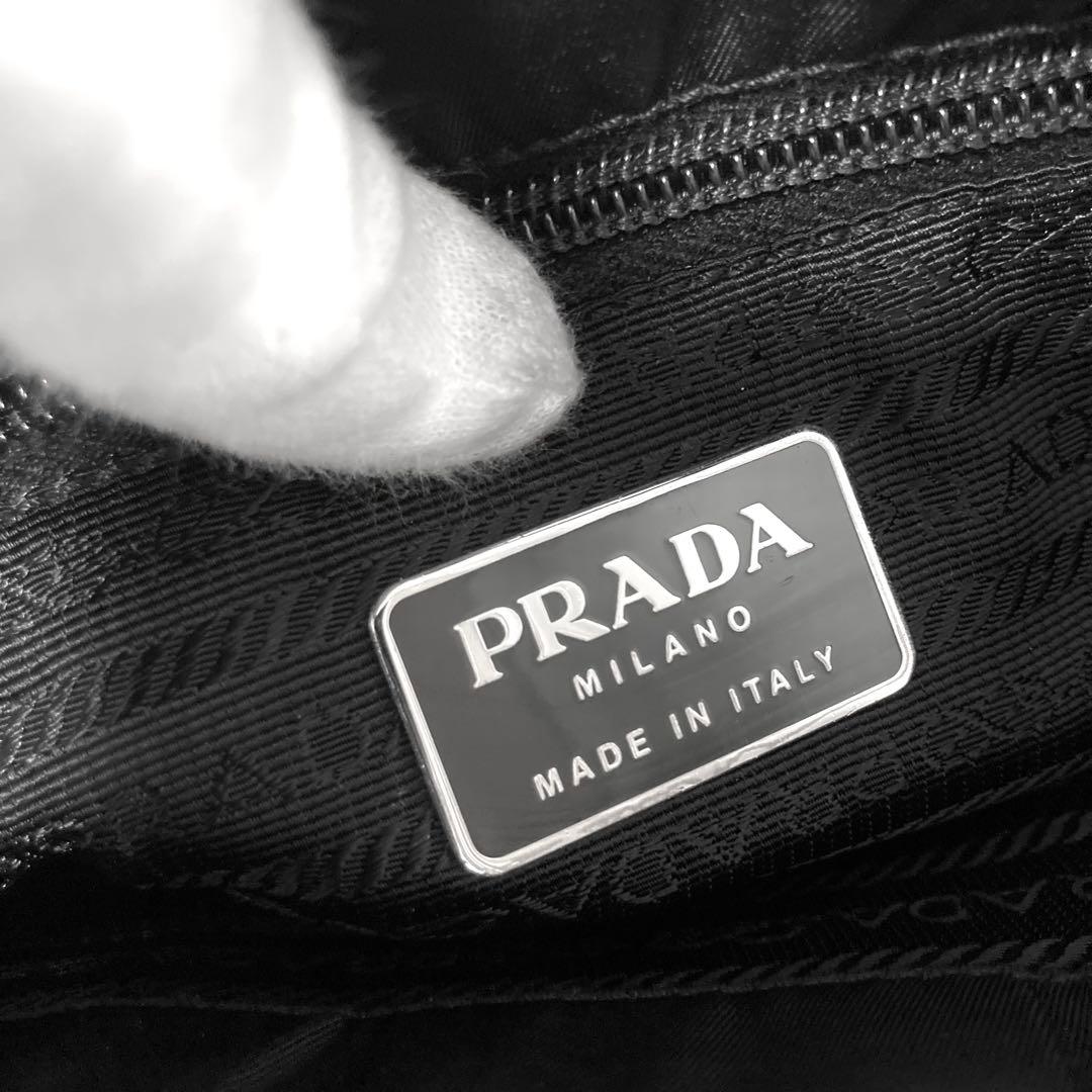 美品　プラダ　PRADA トートバッグ　ショルダーバッグ　ブラック　黒　ナイロン