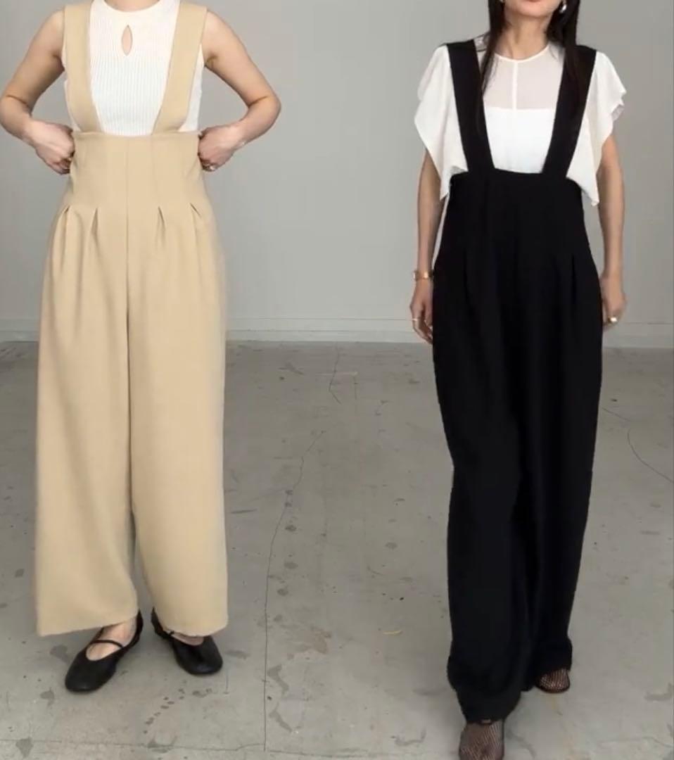 新品未使用　CLANE HIGH WAIST SUSPENDER PANTS