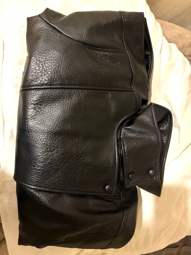 ZARA 完売　YSL似　黒 ハイネックフェイクレザージャケット