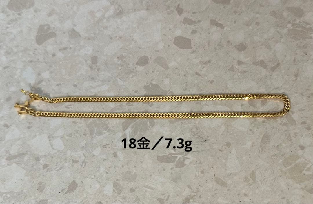 【18金】K18 喜平キヘイ6面ダブル希少アンクレット