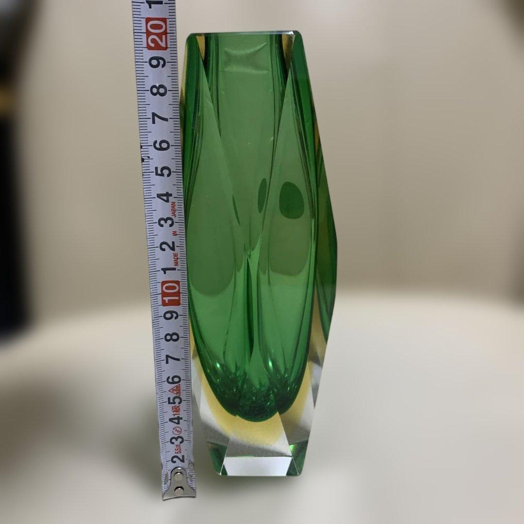イタリア　クリスタル　ムラーノガラス　MURANO 一輪挿し　花瓶　オブジェ