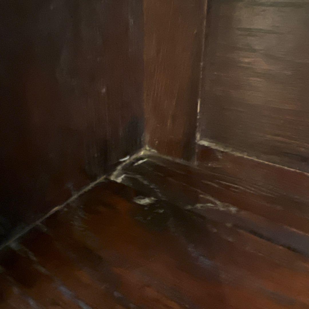 英国アンティーク木製彫刻装飾付きキャビネット