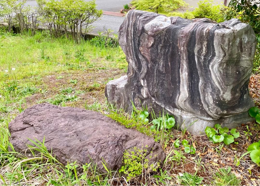 天然石 2点セット！特大 黒白縞模様 茶色【石川県引き取り限定】まとめ割