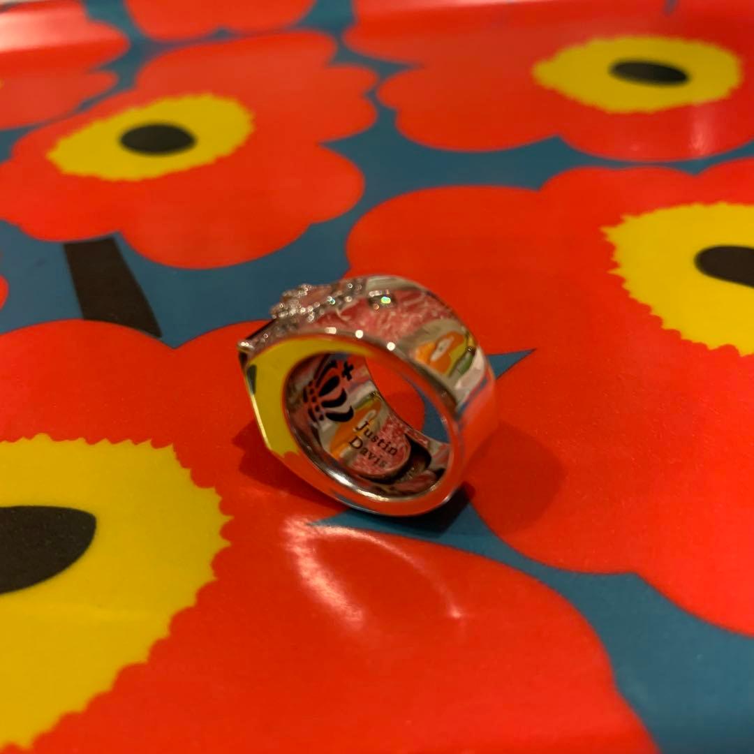 美品　ジャスティンデイビス スパークルシャインリング JUSTINDAVIS