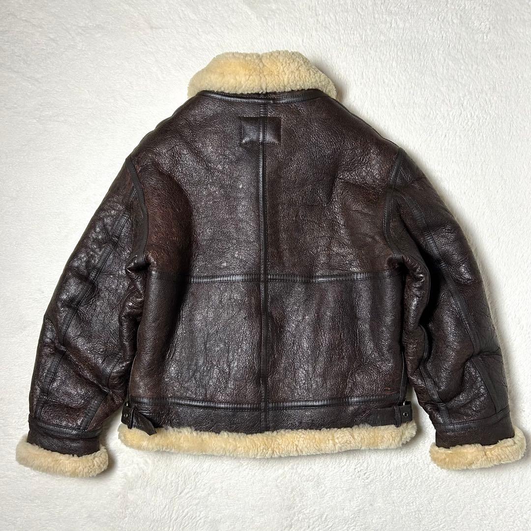 美品✨ リアルレザームートン B-3 ジャケット レザーボンバージャケット