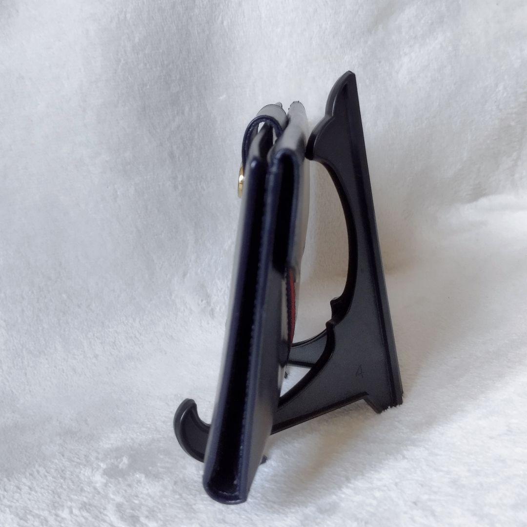 【希少/美品】オールドグッチ 長財布 シェリーライン ネイビー レザー GG