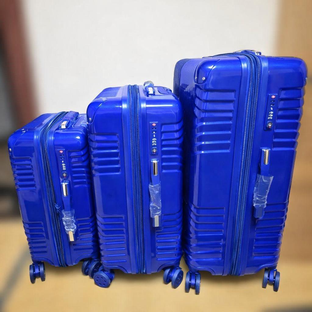 新品 スーツケース 3点セット ネイビー 拡張機能付き TSAロック搭載