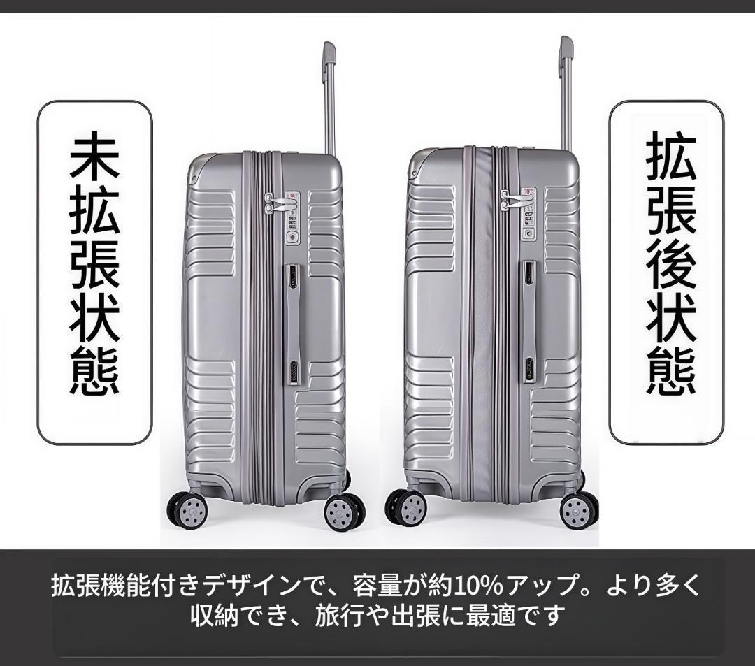 新品 スーツケース 3点セット ネイビー 拡張機能付き TSAロック搭載