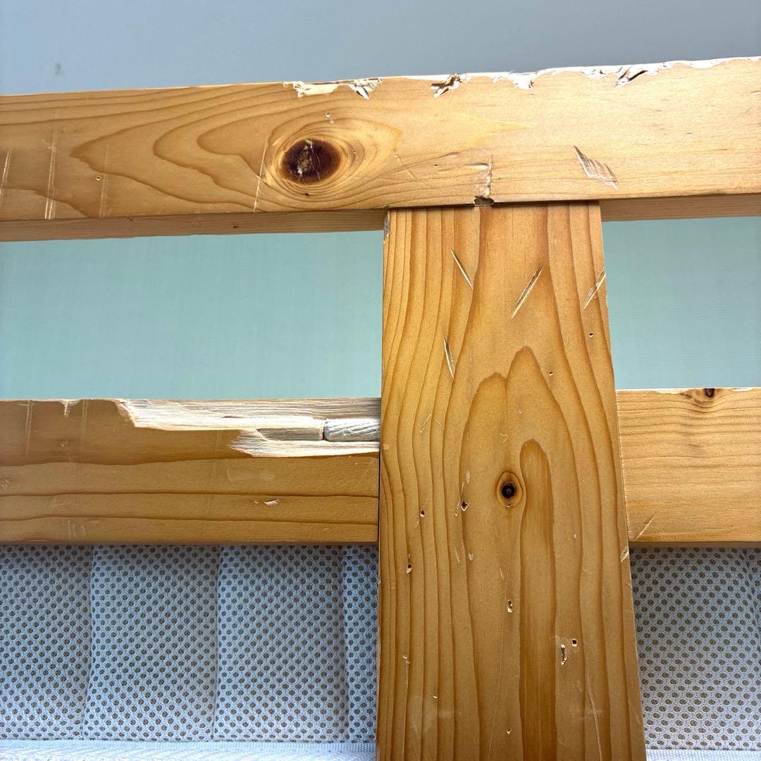 階段付きロフトベッド　デスク　コンセント付き　パイン無垢　すのこ仕様