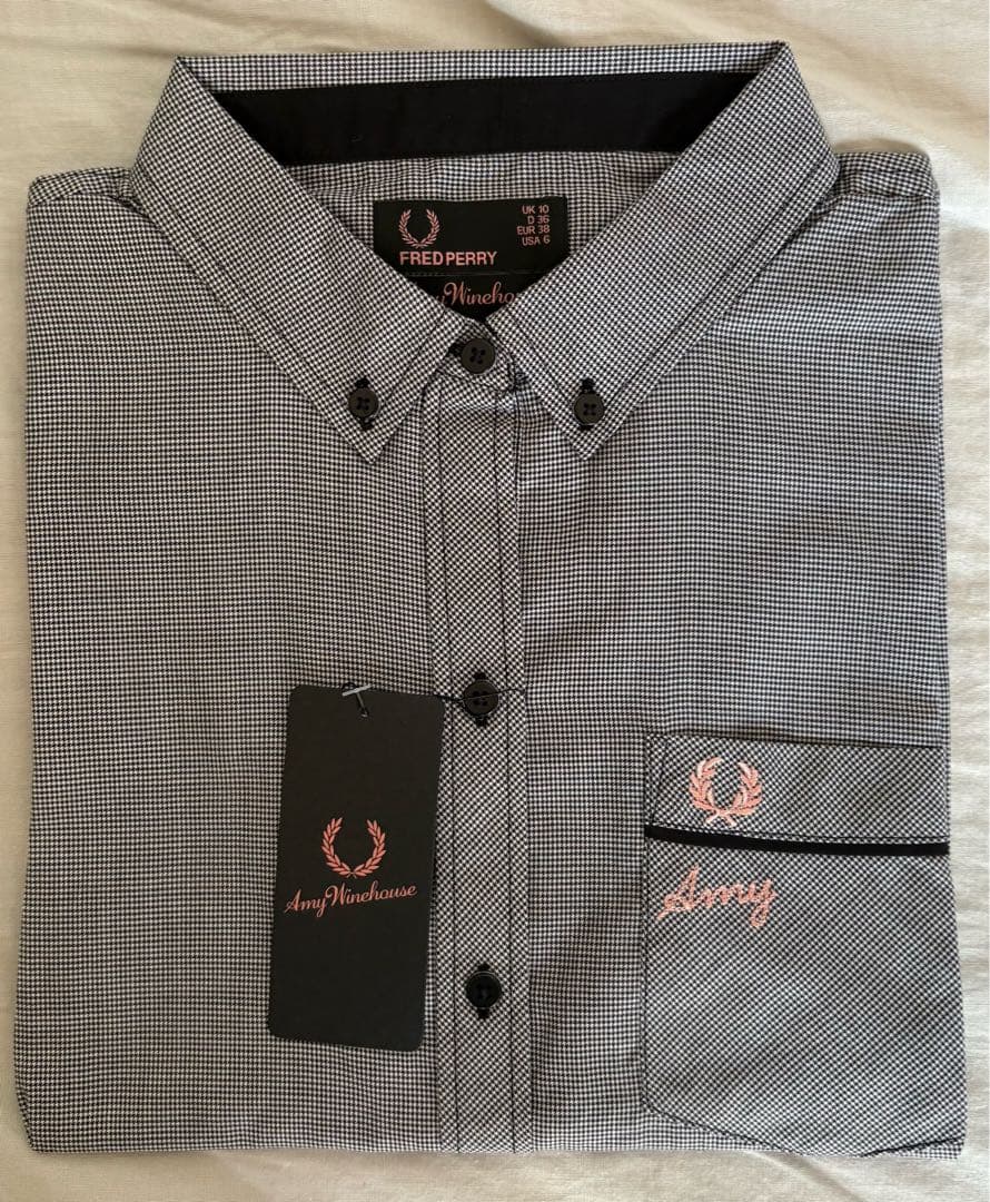 新品未使用Fred Perry × Amy Winehouse半袖チェックシャツ