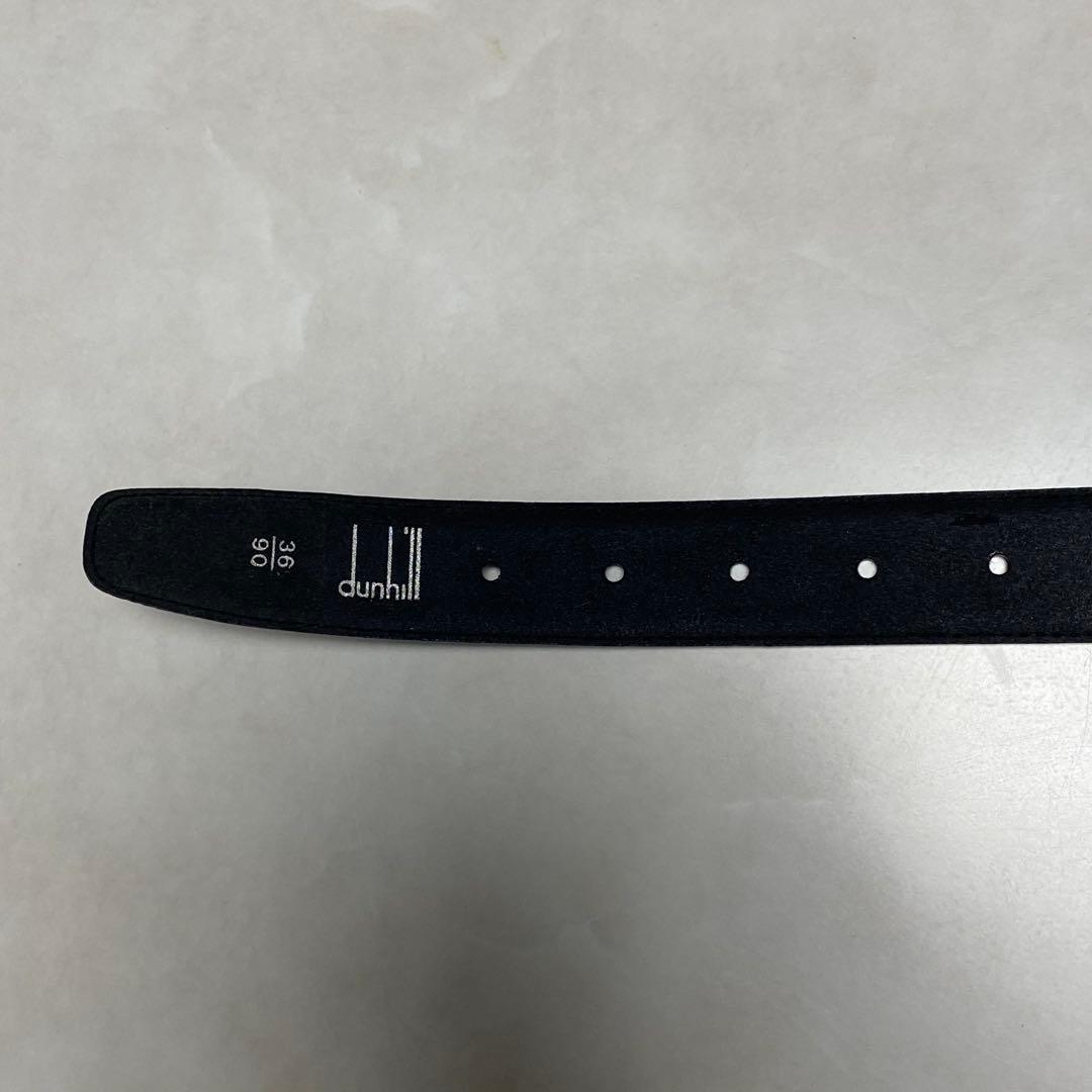 みゆ　未使用　dunhill ブラックレザーベルト ゴールドバックル