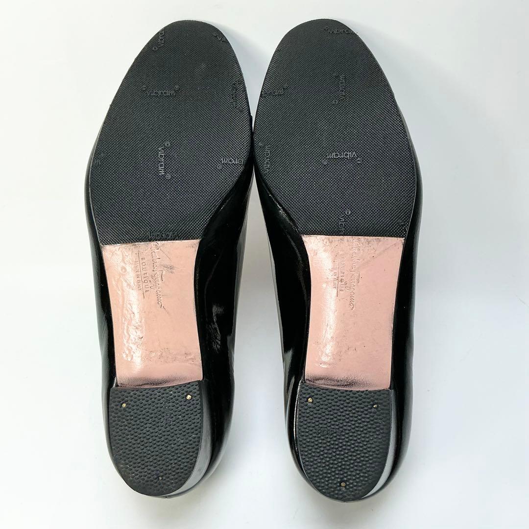 FERRAGAMO 　パンプス　ヴァラリボン　パテントレザー　ブラック　7