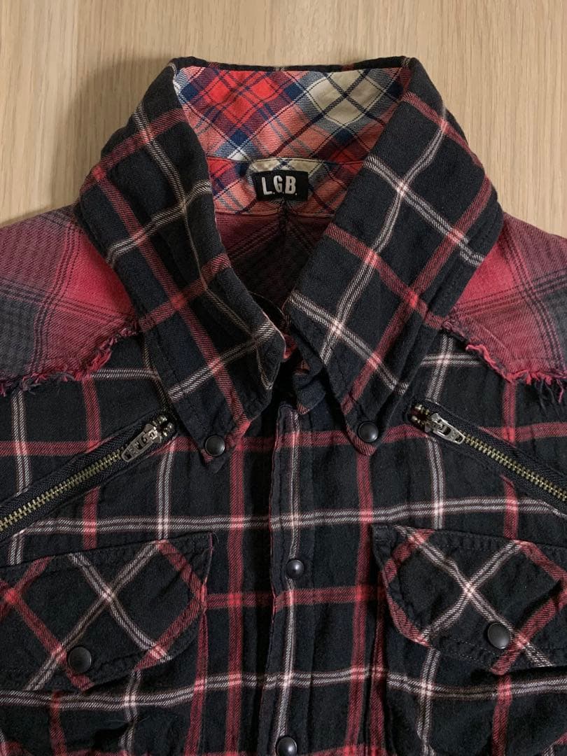 L.G.B. チェックシャツ スナップボタン check shirt 00s