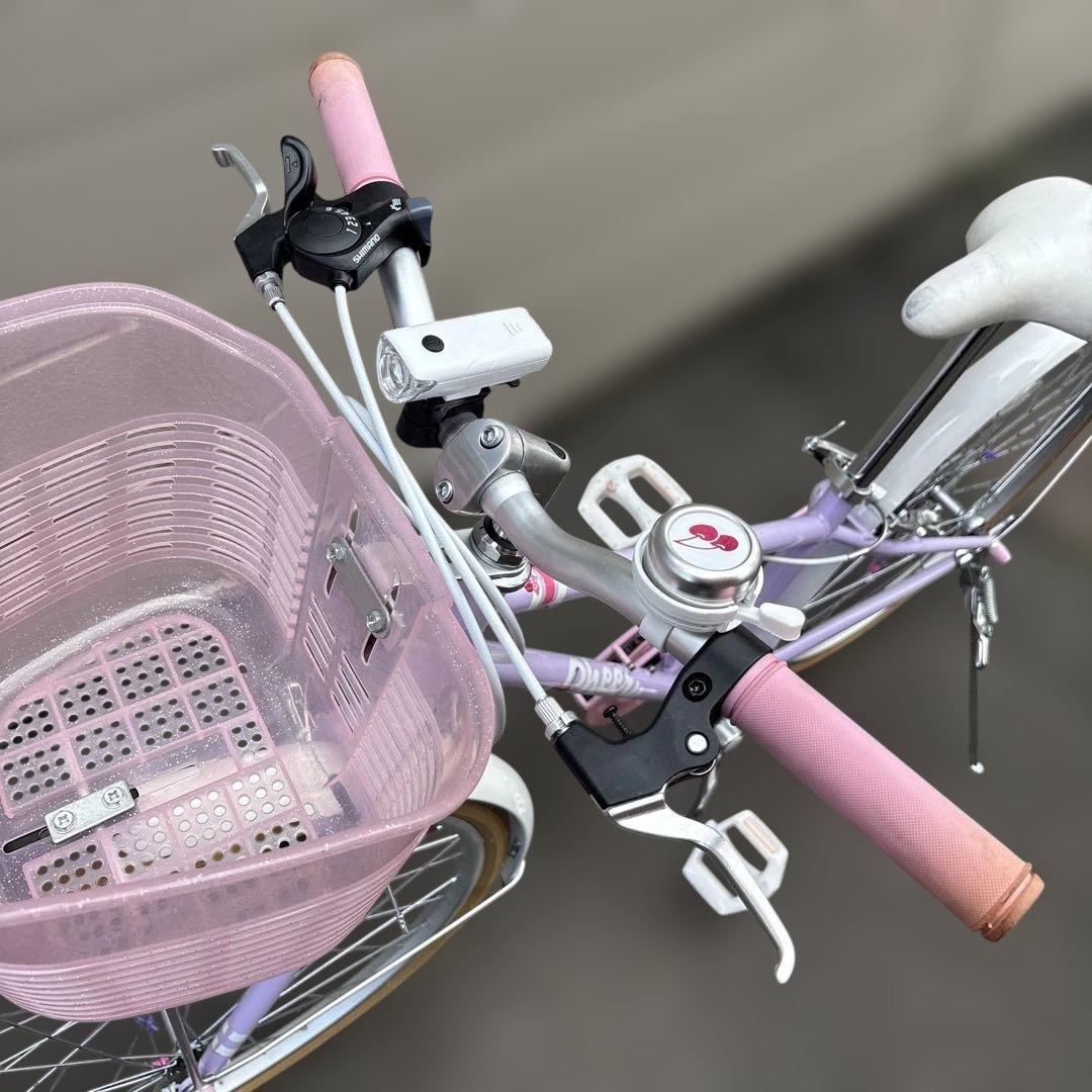 女の子用自転車 24インチ 紫色 アイデスチェアリー