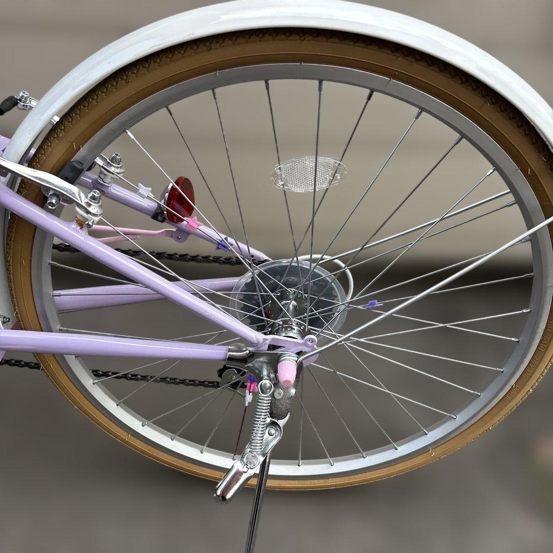 女の子用自転車 24インチ 紫色 アイデスチェアリー